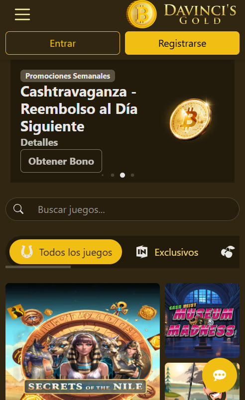 Davinci Casino móvil